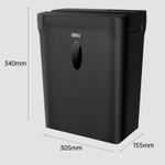 Шредер Deli, 4 уровень секретности (4х 33мм), 5 листов, 10 литров