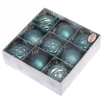 Набор шаров «Diamond shine» 6 см (9 предметов), бирюза