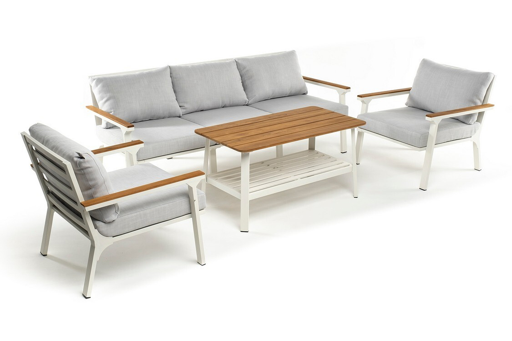 Диван из алюминия CONCORDE 3-х местный белый