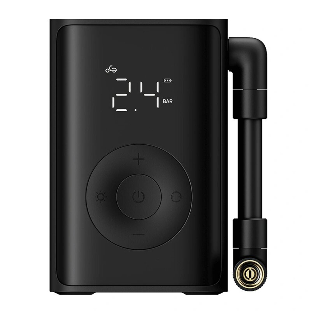 Насос Mijia Portable Inflator Automatic Stop Lighting, Чёрный (MJBXCQBQW)