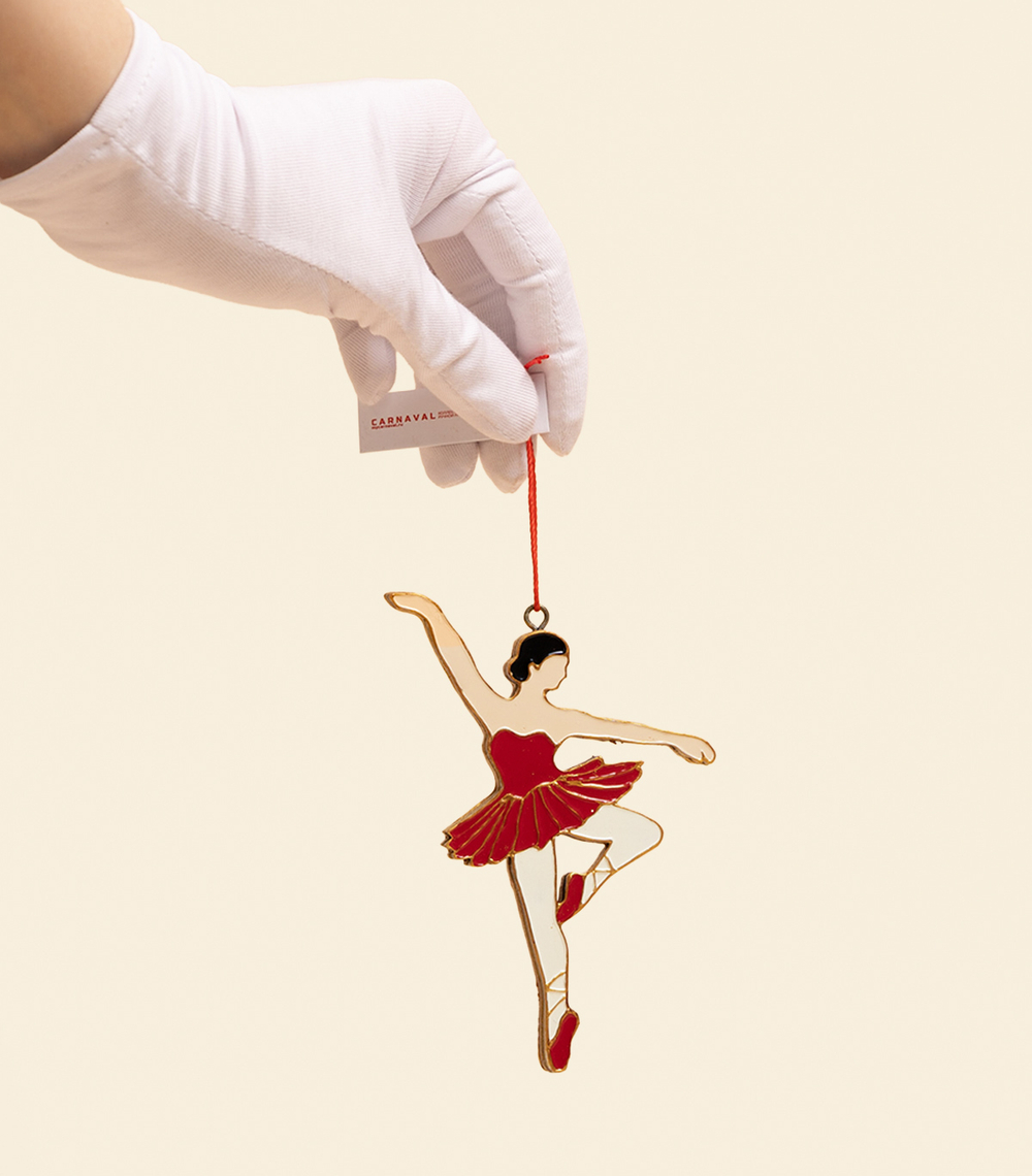 Ёлочная игрушка – Балерина, красная | carnaval