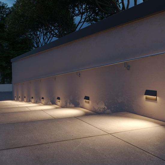 359725 STREET NT25 766 черный Подсветка для лестниц с переключателем цв. температуры IP65 LED 3W 100-240V 2700К\3200К\4000К SCALA