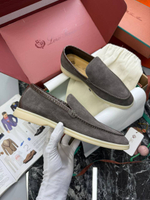 Лоферы Loro Piana вставка из кожи крокодила
