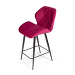Стул полубарный Crystal, бархат винно-красный 16