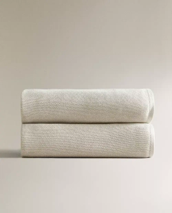 ZARA HOME ДЕТСКИЙ ПЛЕД С РЕЛЬЕФНЫМ УЗОРОМ В ГОРОШЕК, СЕРЫЙ