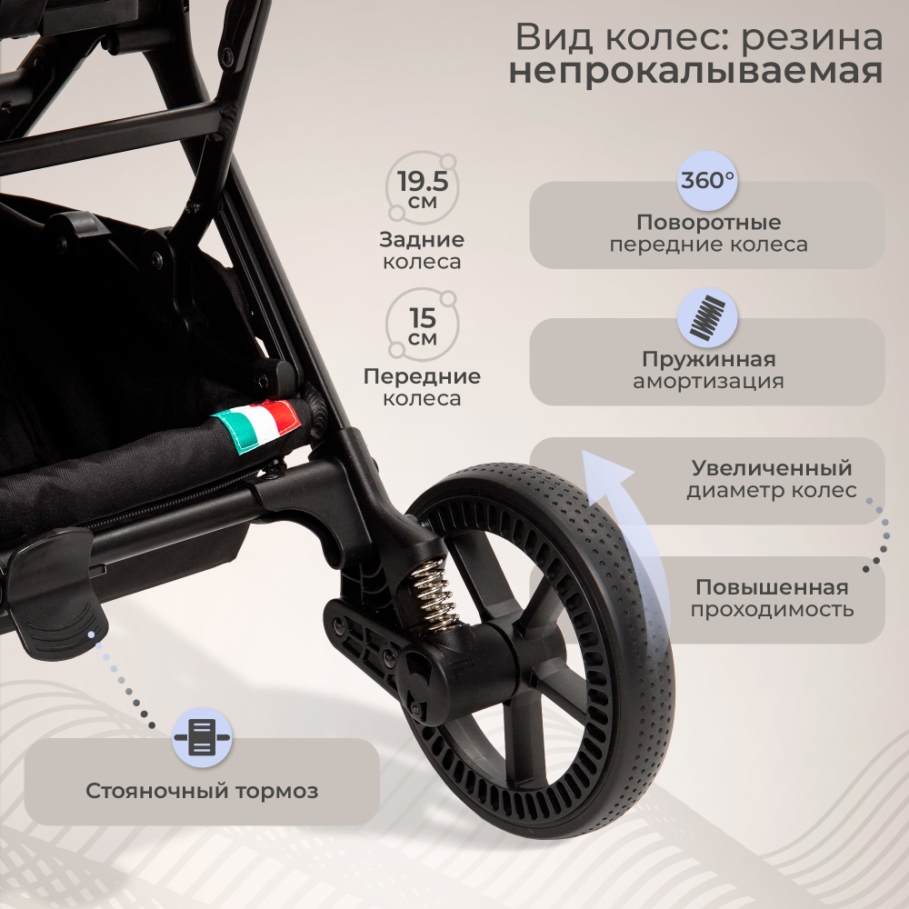 Прогулочная коляска Sweet Baby Aura Plus Light Grey