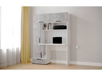 Стол письменный КВАРТЕТ-11 белый / ателье светлое