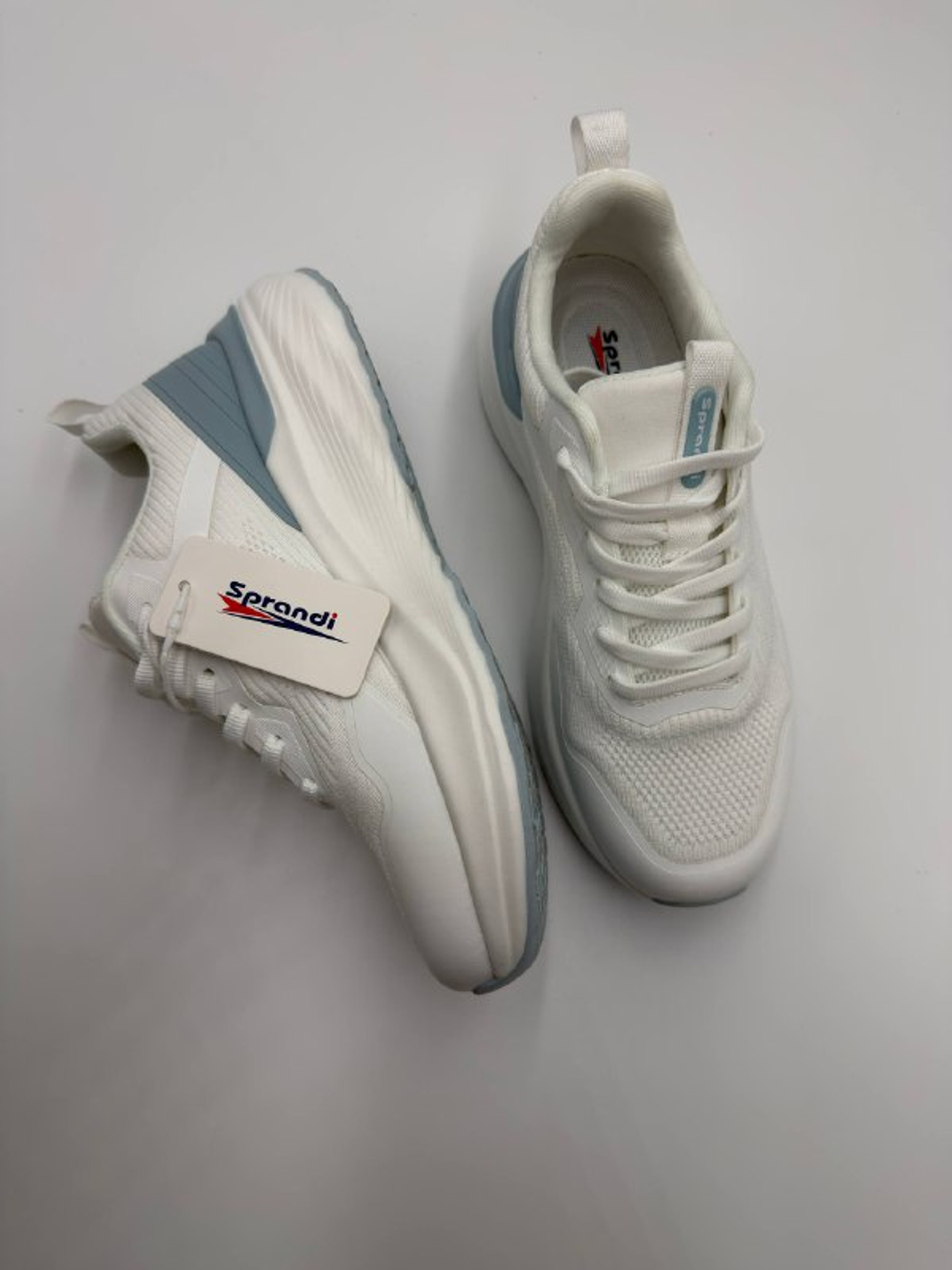 Женские кроссовки арт. 7W226R83-2 цвет "белый/голубой"