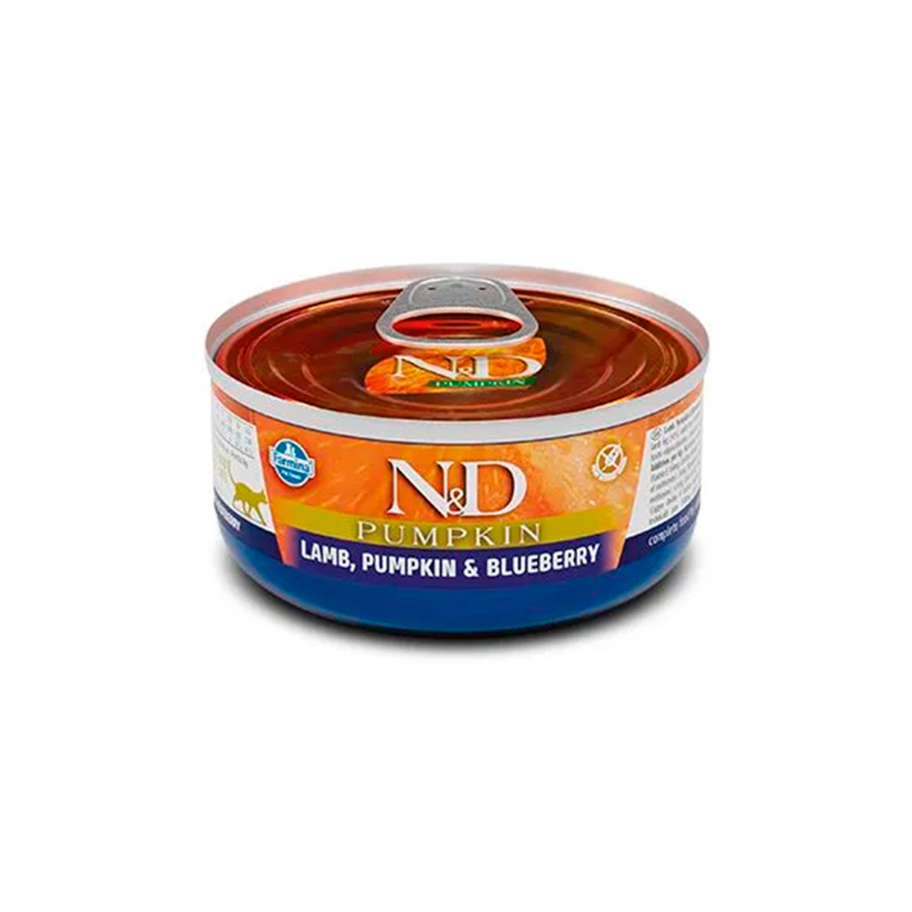 Farmina N&D PUMPKIN 70 г ТЫКВА ЯГНЁНОК ЧЕРНИКА консервы для кошек Фармина