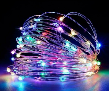 Гирлянда нить на проволоке LED Copper Lamps 500L-50м. RGB