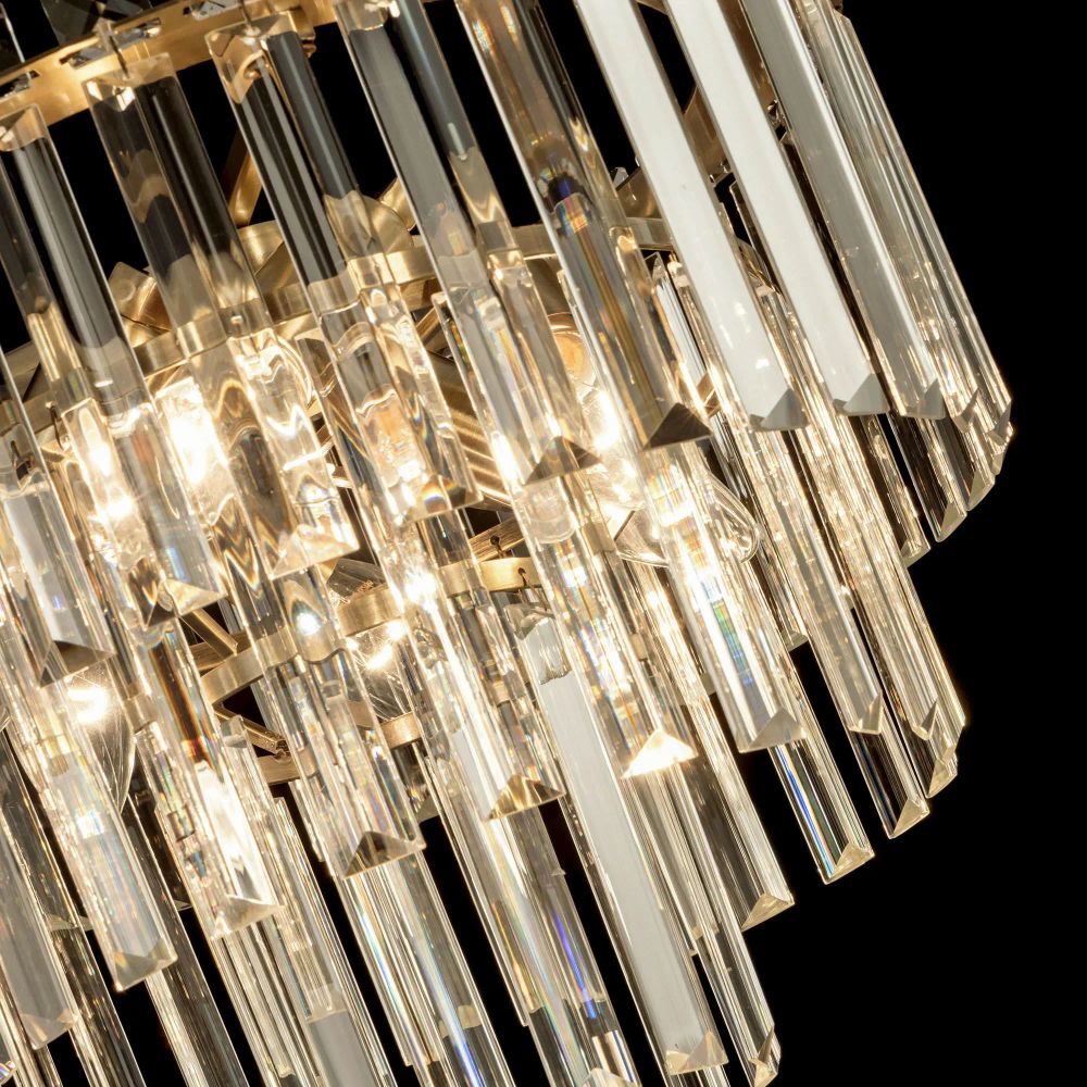 Citilux Фонда CL303163 Люстра хрустальная подвесная Бронза