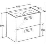 Тумба под умывальник 70 The Gap Original фиолетовый Roca ZRU9302741
