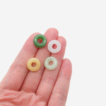 Бублик из зеленого нефрита (имитация), 12,5мм