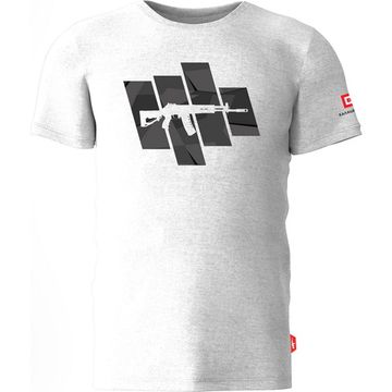 Футболка с принтом "АК-12" мужская короткий рукав (белая)