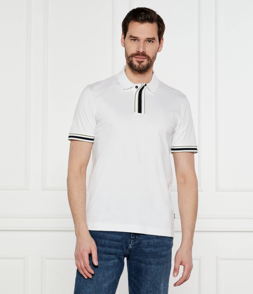 Поло Parlay BOSS BLACK - белый(50486186)