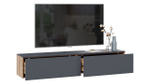Тумба под телевизор подвесная Яблоня Беллуно/Графит софт 180х37х33 см