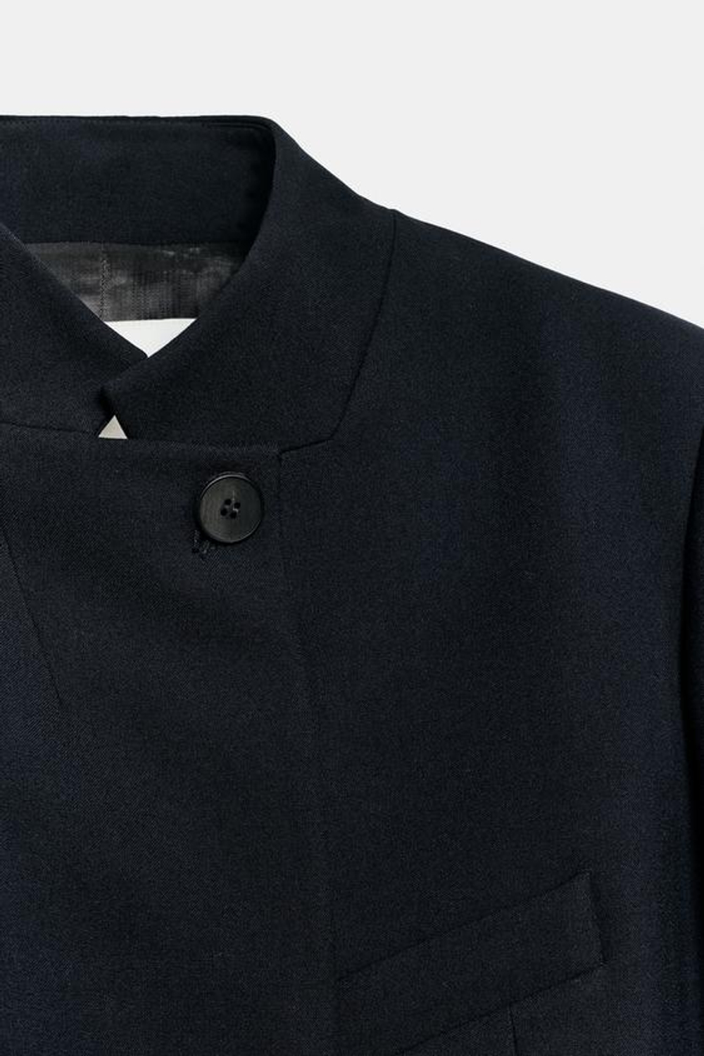 ZARA УКОРОЧЕННЫЙ БЛЕЙЗЕР С КОРОТКИМИ РУКАВАМИ — ZW COLLECTION, МОРСКОЙ СИНИЙ