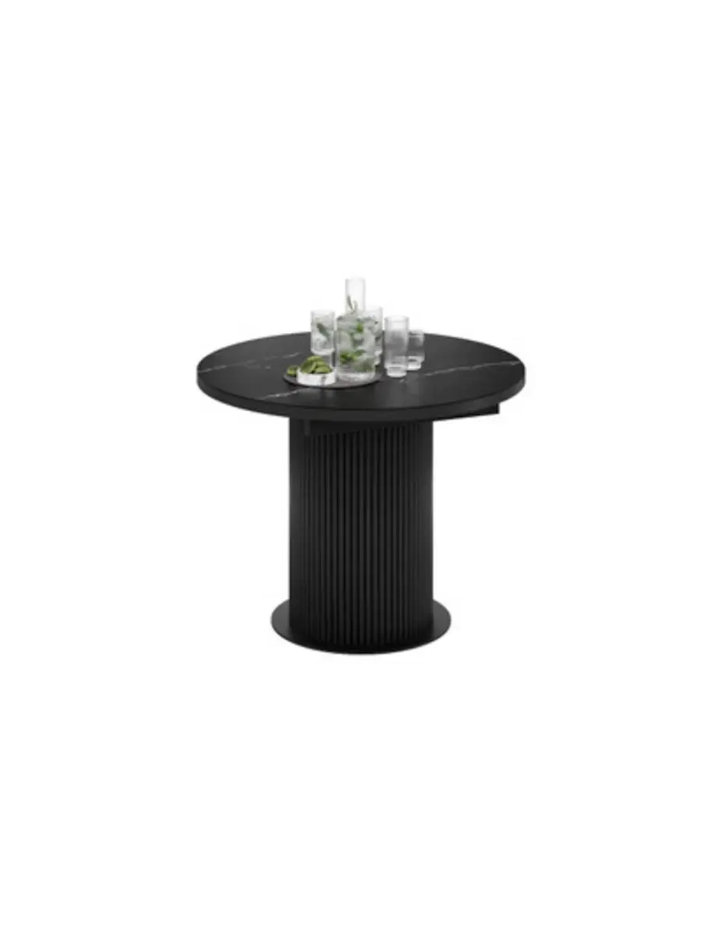 Стол кухонный Стекло глянцевое мрамор 100(135)х100х76 см