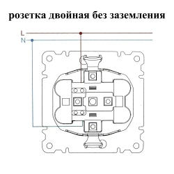 Розетка Makel Lilium двойная внутренняя белая 70017