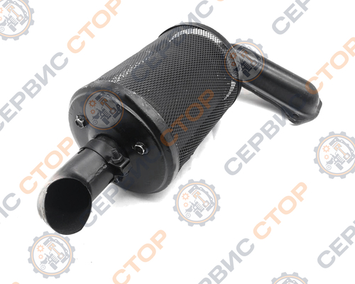 Глушитель с коленом (выход верх, 3 отв) 195N