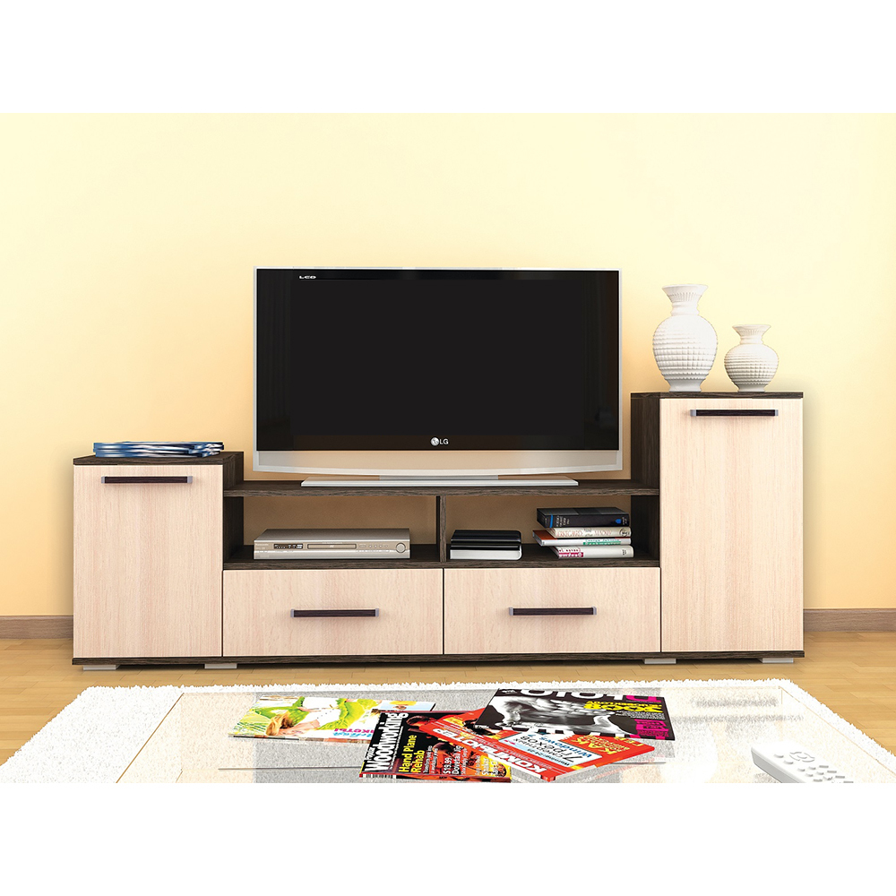 Тумба под ТВ Парус 2, венге/дуб молочный