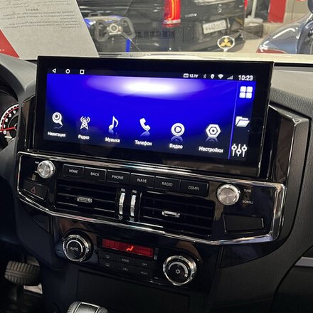 Магнитола Mitsubishi Pajero 4 2006-2022 - Radiola RDL-Pajero монитор 12.3" в стиле "Лексус" на Android 12, 6Гб+128Гб, CarPlay, 4G SIM-слот