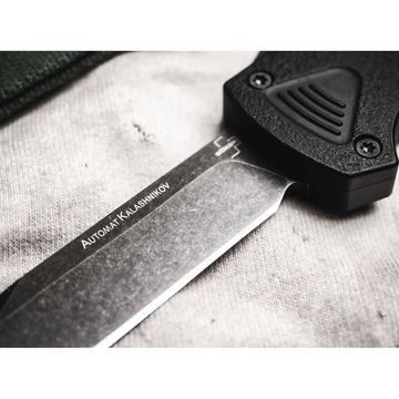 Складной нож Автоматический Boker 06EX350 Kalashnikov OTF Bowie c клинком из стали D2, рукоять алюминий