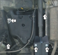 Защита топливного бака (2 мм, сталь) для Renault Arkana 2019-2022, Renault Kaptur 2016-2022, Renault Duster 2012-2015, 2015-2021, 2021-2022, Nissan Terrano 2014-2022 Motodor.01737
