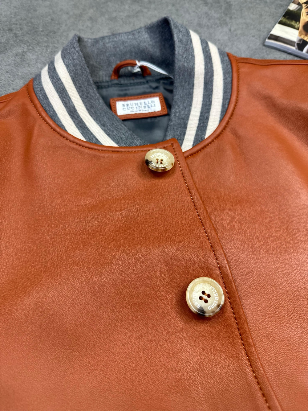 Кожаная куртка Brunello Cucinelli