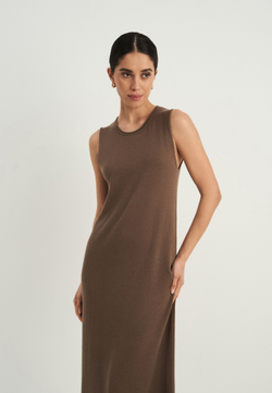 Платье NARINA с закрытым декольте, гречишный