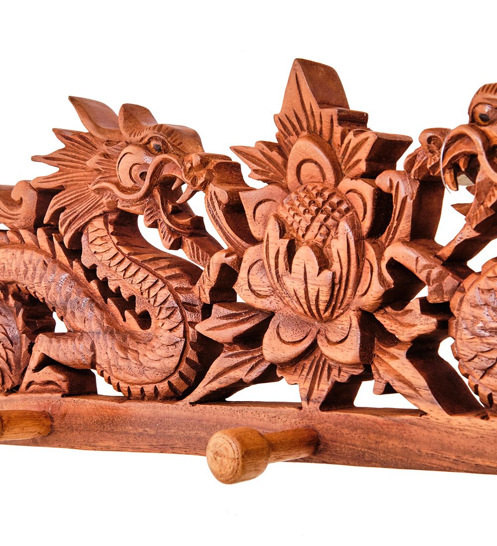 Decor and Gift 17-120 Панно-вешалка «Два дракона» (суар, о.Бали)