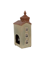 Подсвечник "Домик - Амстердам" зеленый 12x9x25 см Clayre & Eef