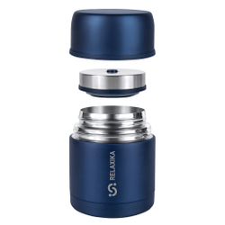 Термос для еды Relaxika 301 (0,5 литра), темно-синий