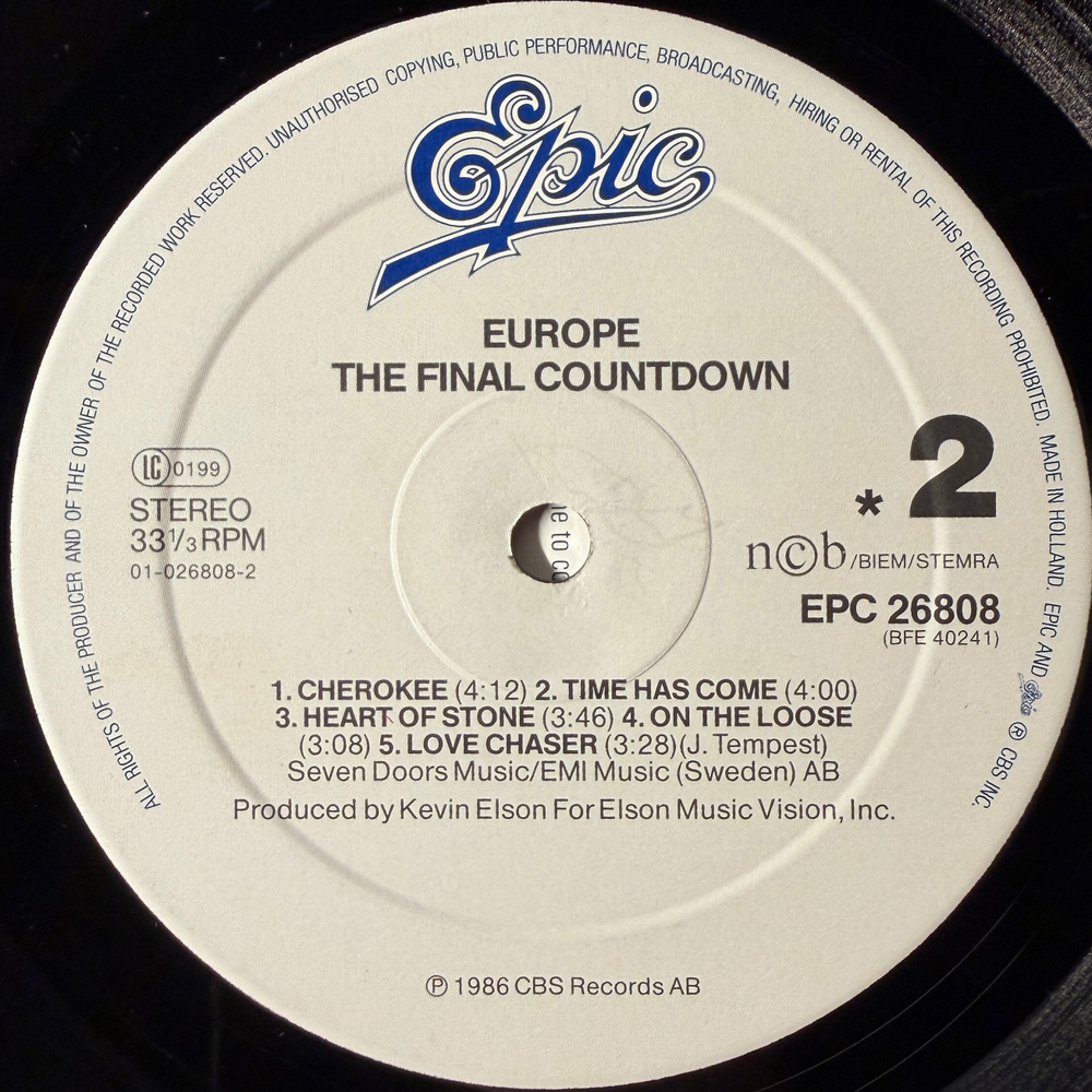 Виниловая пластинка Europe - The Final Countdown LP