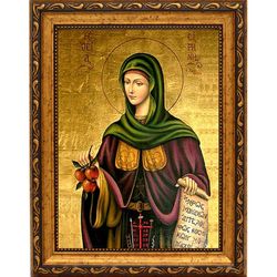 Ирина Каппадокийская преподобная. Икона на холсте.