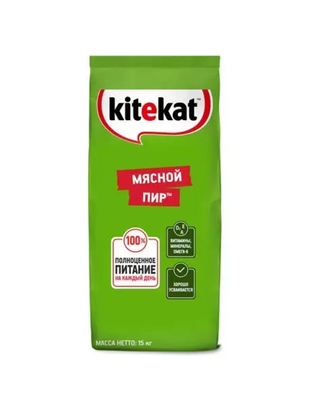 Kitekat мясной пир 15 кг