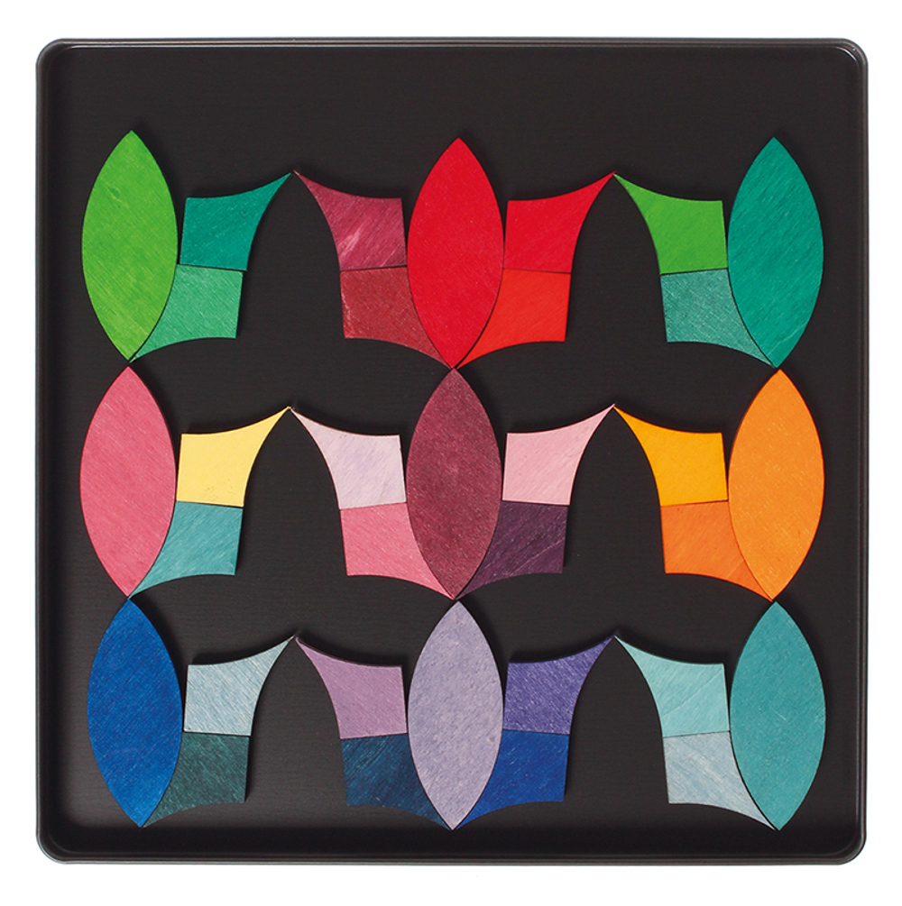 Магнитная деревянная мозаика "Круги", 40 деталей