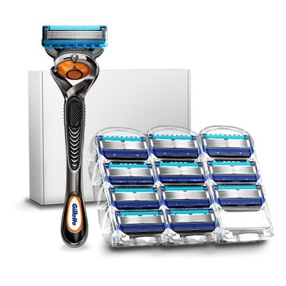 Gillette Club Fusion Flexball ProGlide Shaver Handle + Razor Blade 12