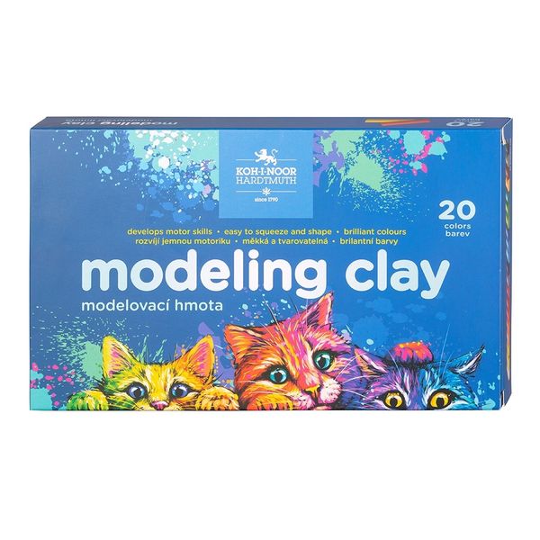 Пластилин KOH-I-NOOR CATS, 20 цветов, 400г