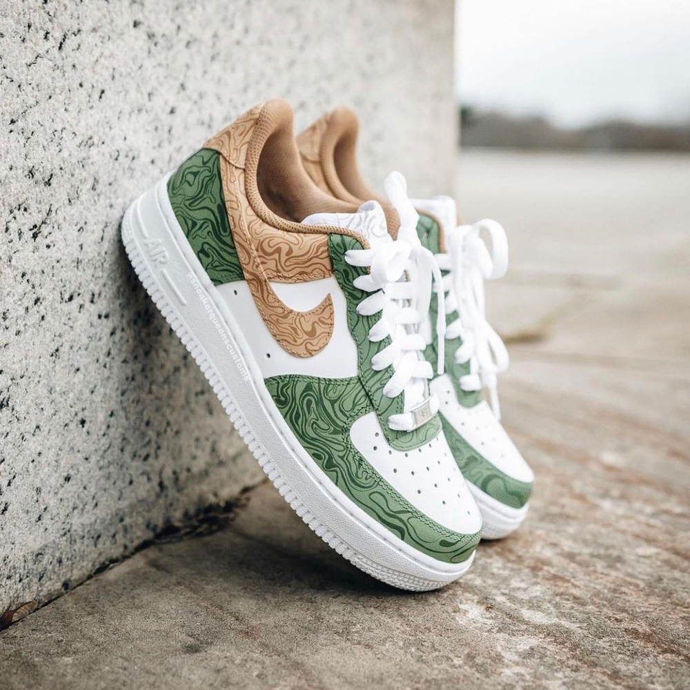 Nike Air Force // Green Beige Line