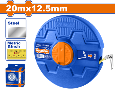 Лента измерительная стальная 20 м х 12,5 мм (10/40) WADFOW WMT3520