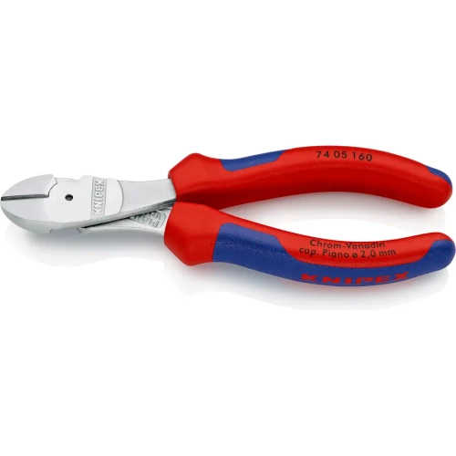 Кусачки боковые особой мощности хромированные 160 мм Knipex 74 05 160