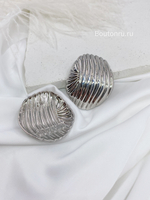 Серьги СЛ. серебро рифленое