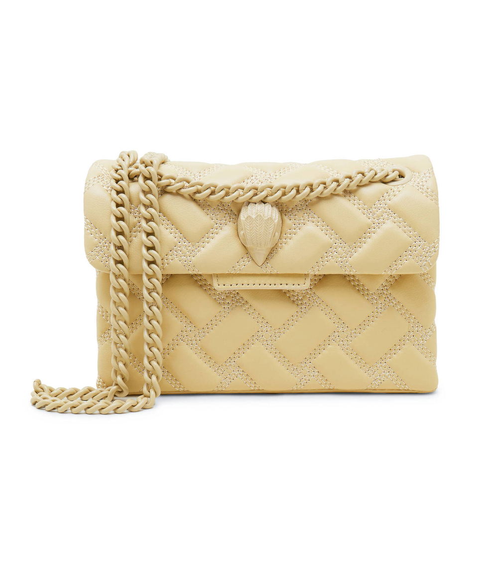 Кожаная сумка-мессенджер MINI KENSINGTON Kurt Geiger - кремовый(9798742109)