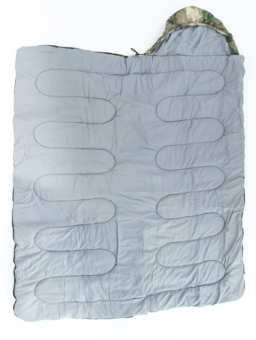 Спальный мешок TRAVELLER camo (КМФ) L-zip от-12(с подголовником 230х90см)INDI