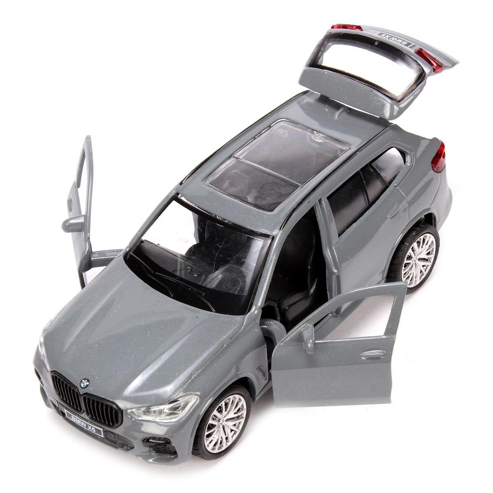 Модель ин. мет. "BMW X5 M-Sport" 12см. двери, багаж, цв.мокрый асфальт (Технопарк)