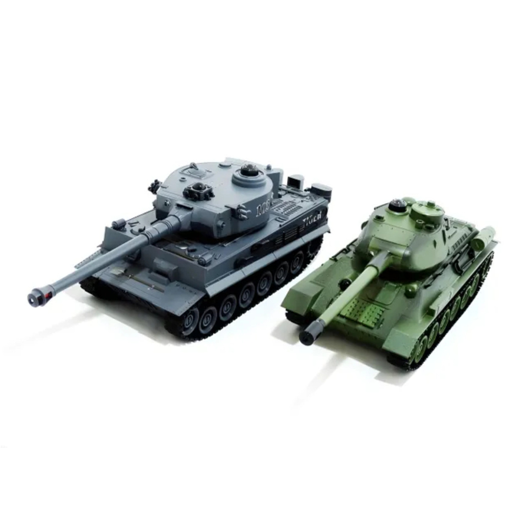 Радиоуправляемый танковый бой Zegan Т34 и Tiger масштаб 1:28 RTR 99824RU