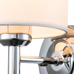 Настенный светильник 1x40Вт E27, металл/ткань, хром