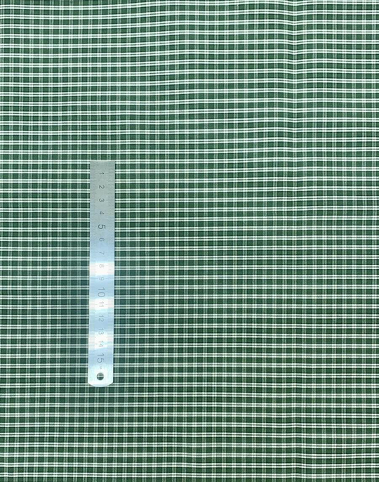 Коттон сорочка, принт клетка зелен/молочн NBD012