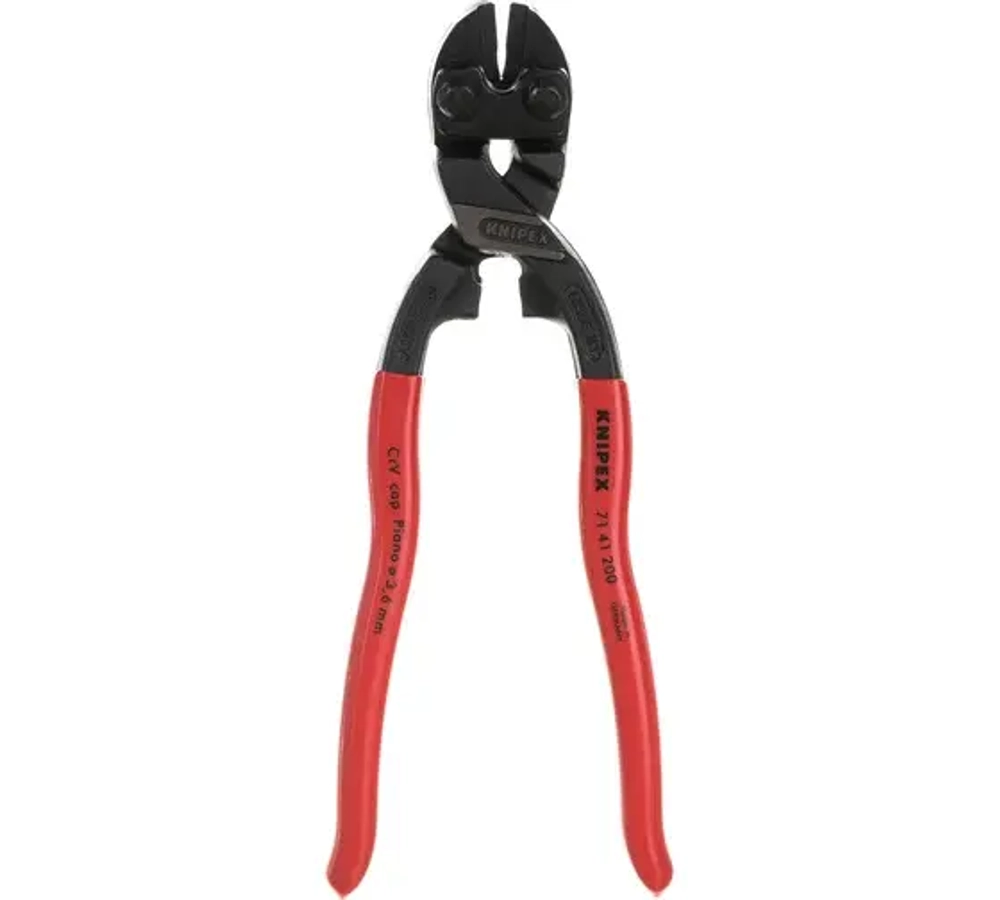 KNIPEX CoBolt болторез, голова 20°, с выемкой, L-200 мм, рез: провол. мягк. d 6 мм, ср. d 5.2 мм, тв, шт